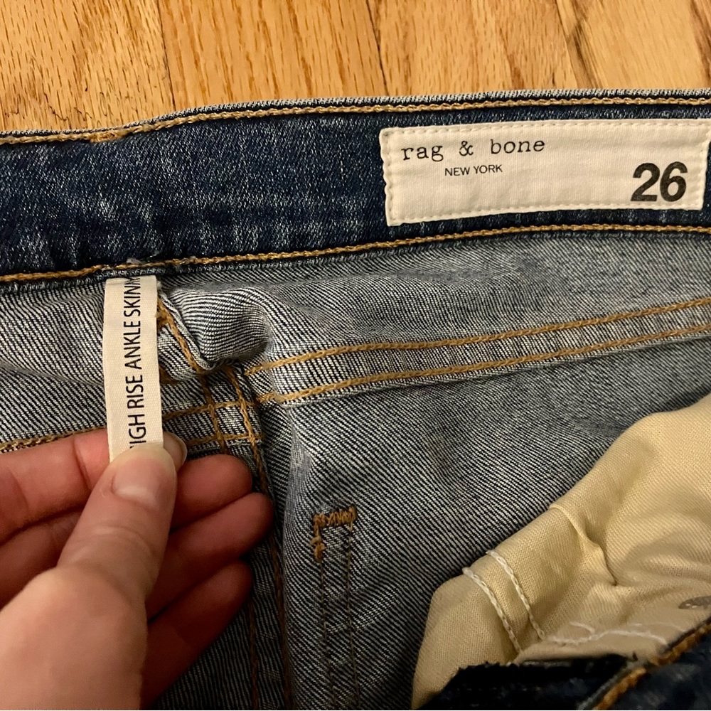 Rag & Bone High Rise Ankle Skinny Jeans - Picture 3 of 3